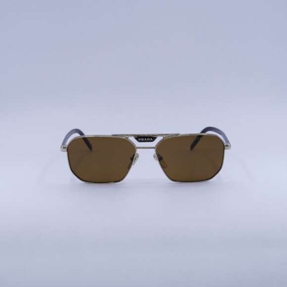 🕶️ New Prada PR58YS ZVN5Y1 Polarized Sunglasses - Pale Gold Frame - Picture 2 of 10